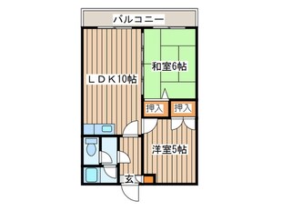 ロイヤルレインボ－平岸Ａの物件間取画像